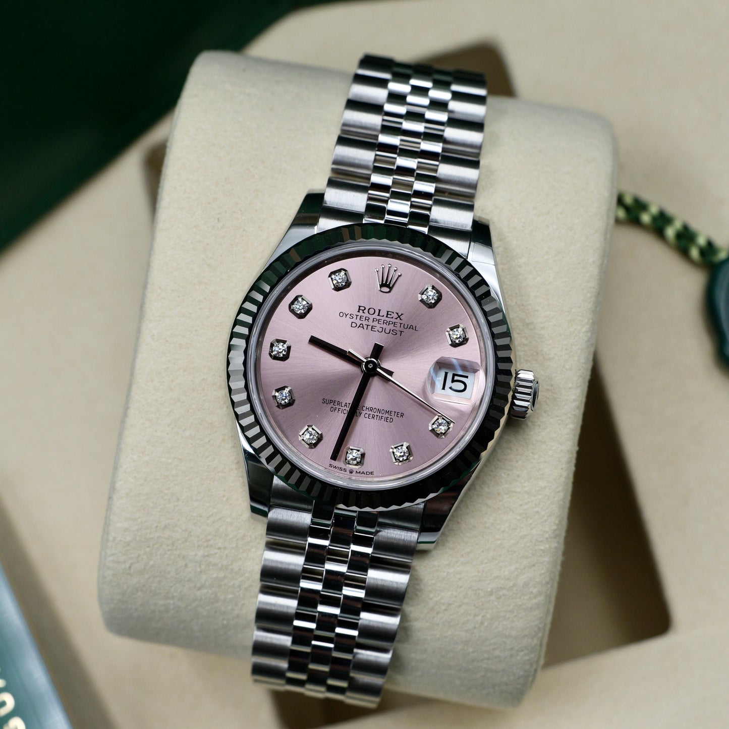 Rolex Datejust 31 Pink Diamond Dot Dial 278274 - Full Set (2025)