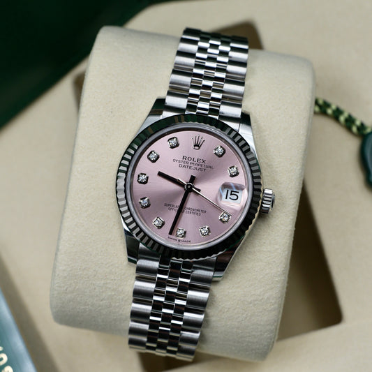 Rolex Datejust 31 Pink Diamond Dot Dial 278274 - Full Set (2025)