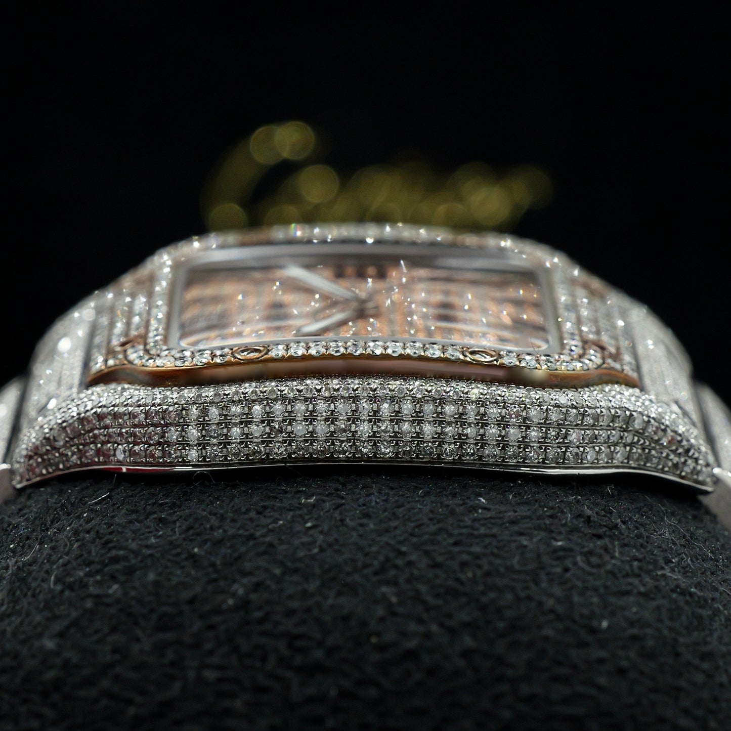 Cartier Santos Large Bussdown Rose Gold Dial and Bezel - Full Set (2021)