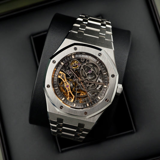 Audemars Piguet Royal Oak Double Balance Wheel Openworked 15407ST Skeleton - Full Set (2021)