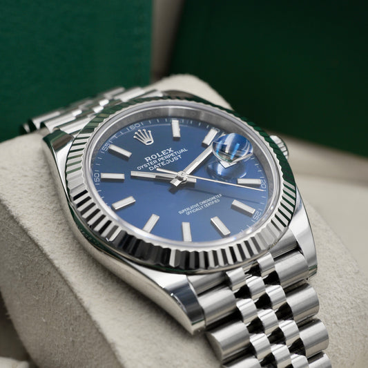Rolex Datejust 41 Blue Baton Dial 126334 - Full Set (2022)