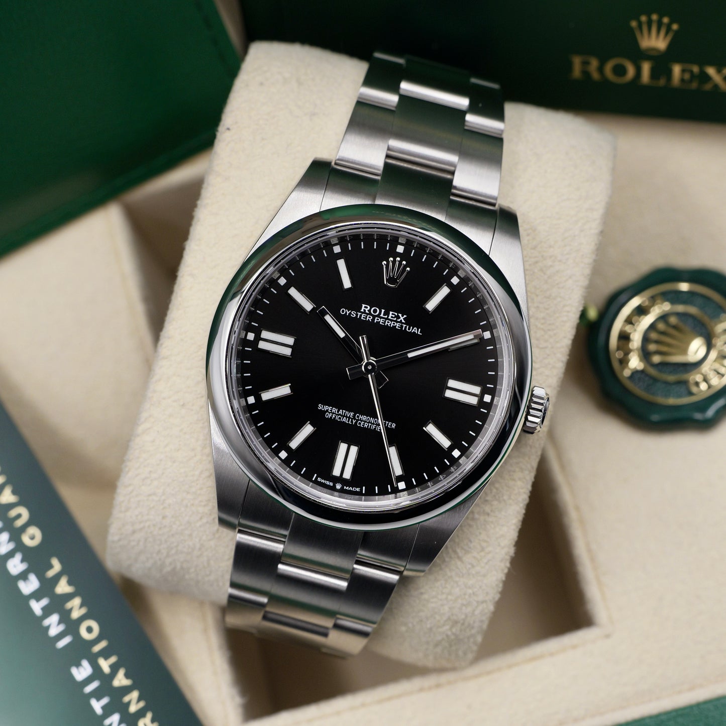 Rolex Oyster Perpetual 41 Black Dial 124300 - Full Set (2024)