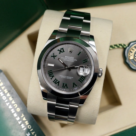 Rolex Datejust 41 Datejust 41 Wimbledon Smooth Oyster 126300 - Full Set (2025)