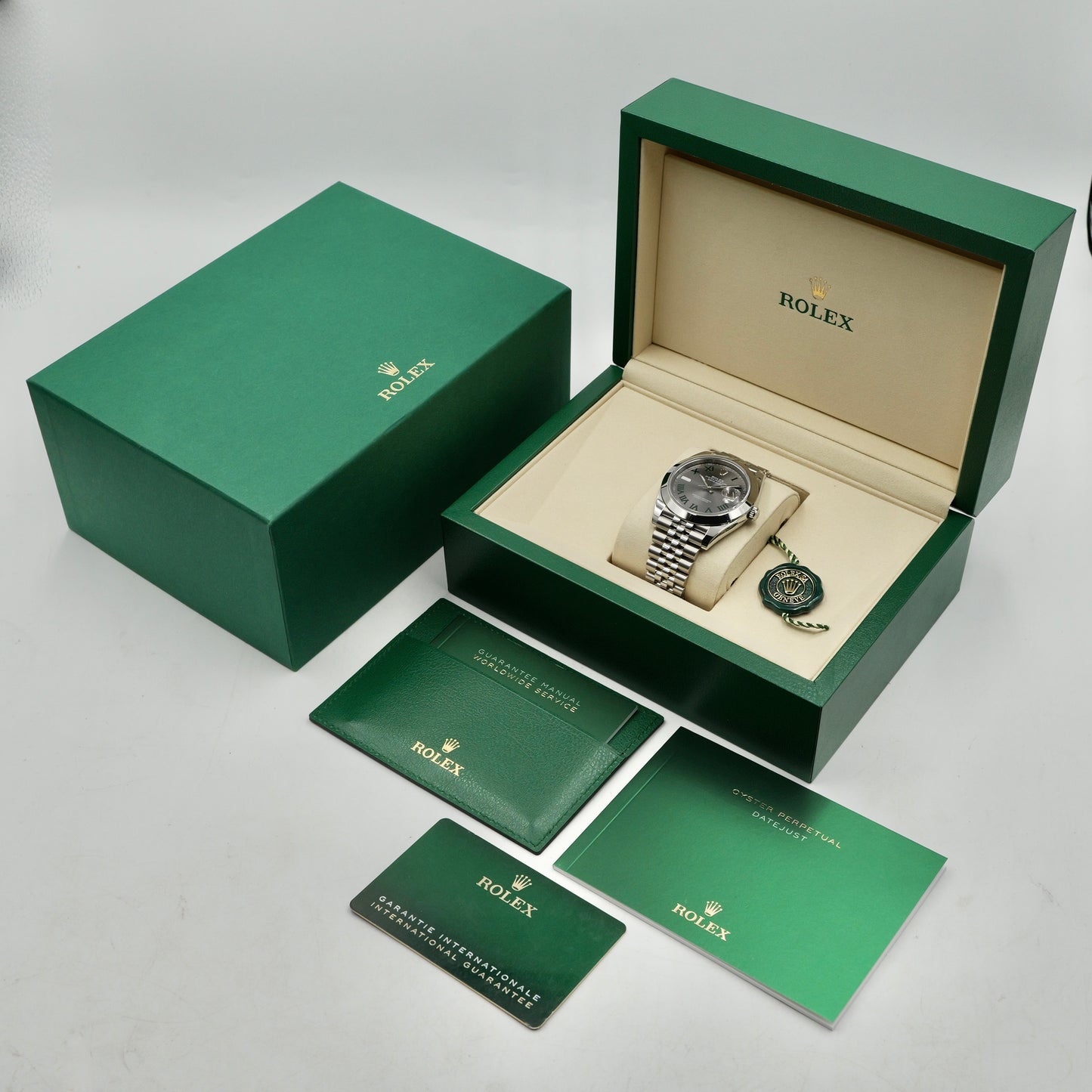Rolex Datejust 41 Wimbledon Smooth Jubilee 126300 - Full Set (2026)