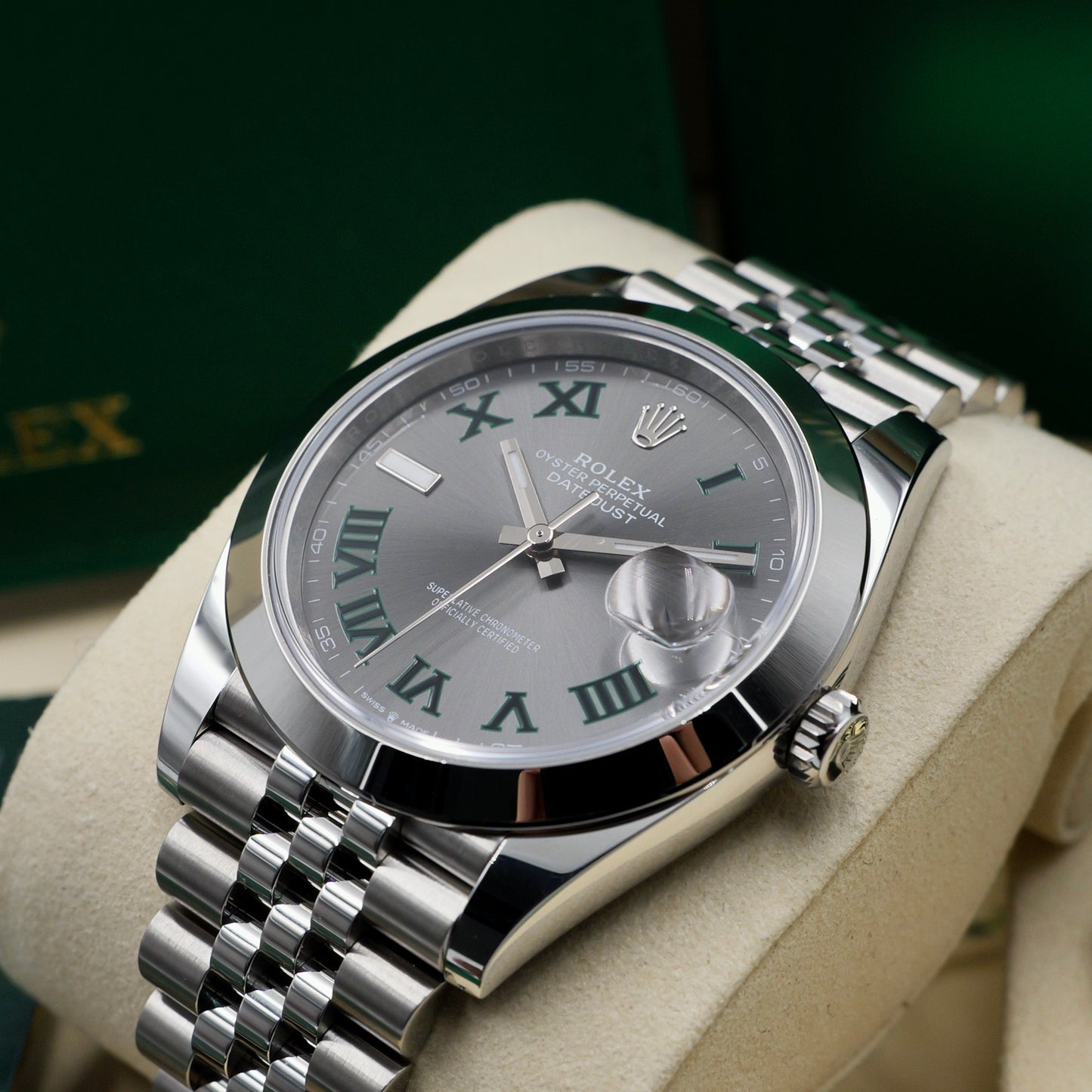 Rolex Datejust 41 Wimbledon Smooth Jubilee 126300 - Full Set (2026)