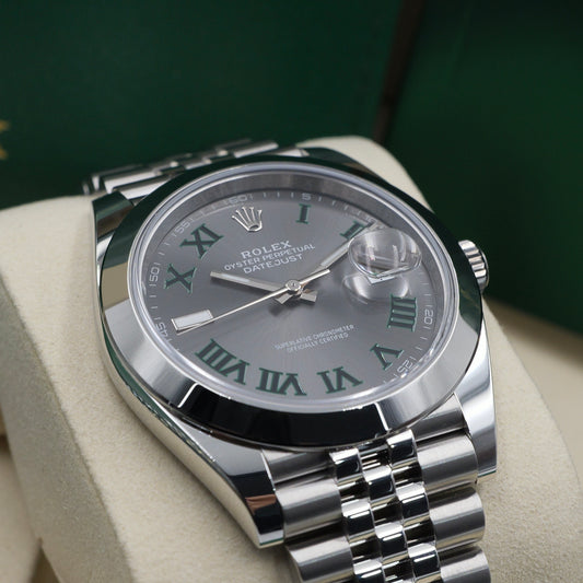 Rolex Datejust 41 Wimbledon Smooth Jubilee 126300 - Full Set (2026)