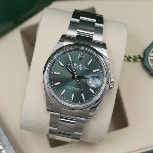 Rolex Datejust 36 Mint Green 126300 - Full Set (2025)