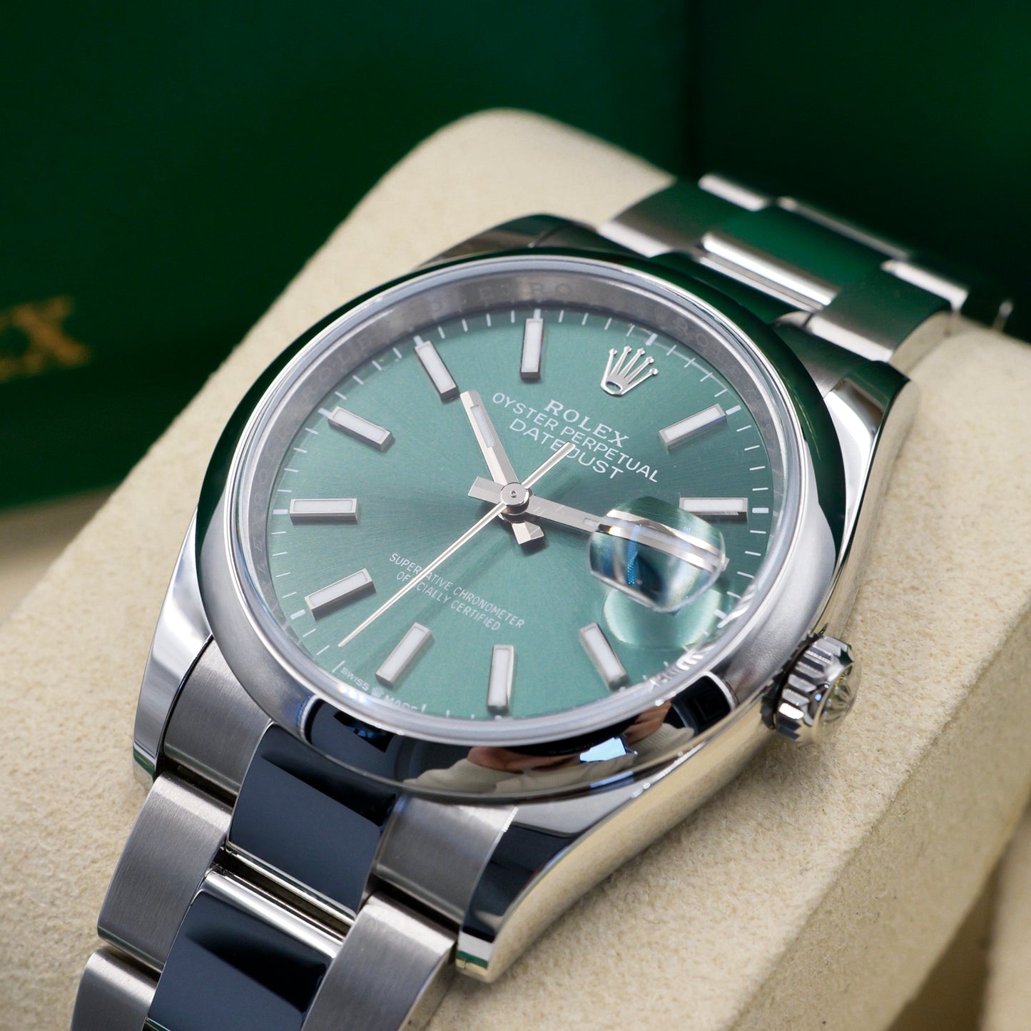 Rolex Datejust 36 Mint Green 126300 - Full Set (2025)