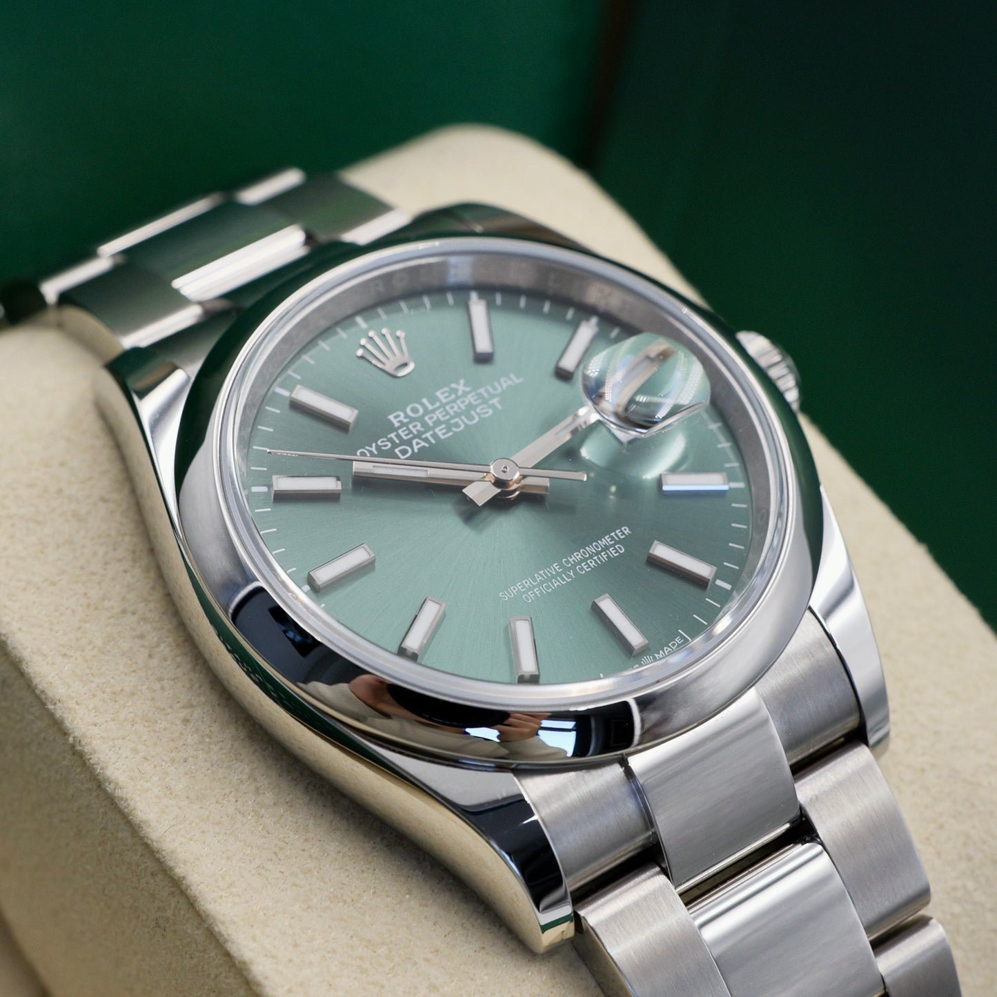 Rolex Datejust 36 Mint Green 126200 - Full Set (2025)