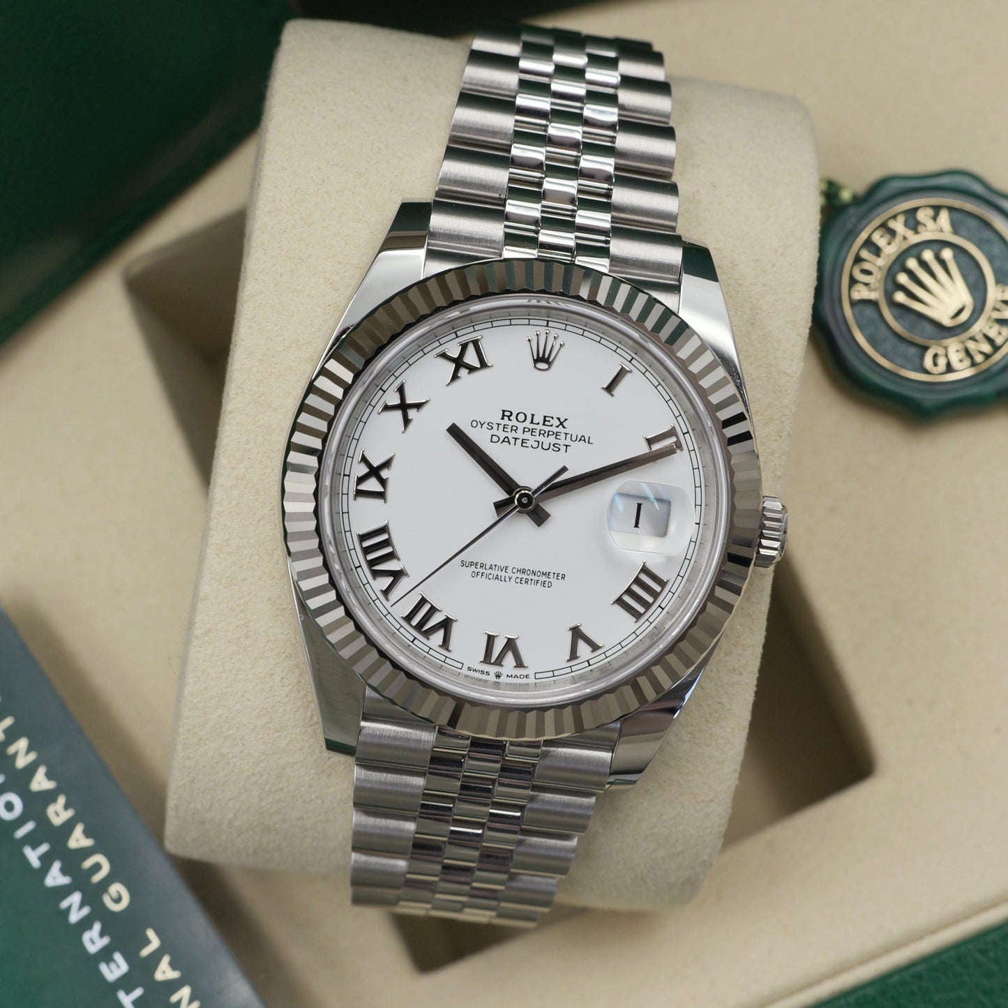 Rolex Datejust 41 White Roman Numeral Dial 126334 - Full Set (2025)