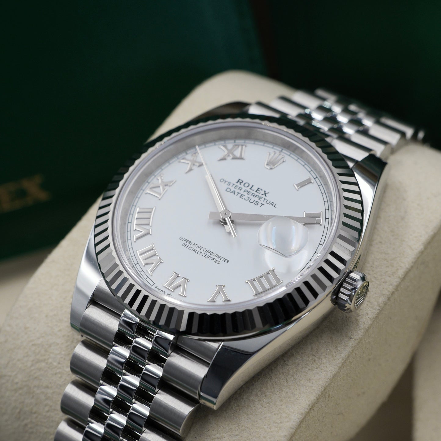 Rolex Datejust 41 White Roman Numeral Dial 126334 - Full Set (2025)