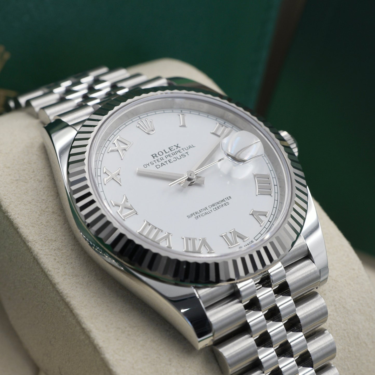 Rolex Datejust 41 White Roman Numeral Dial 126334 - Full Set (2025)