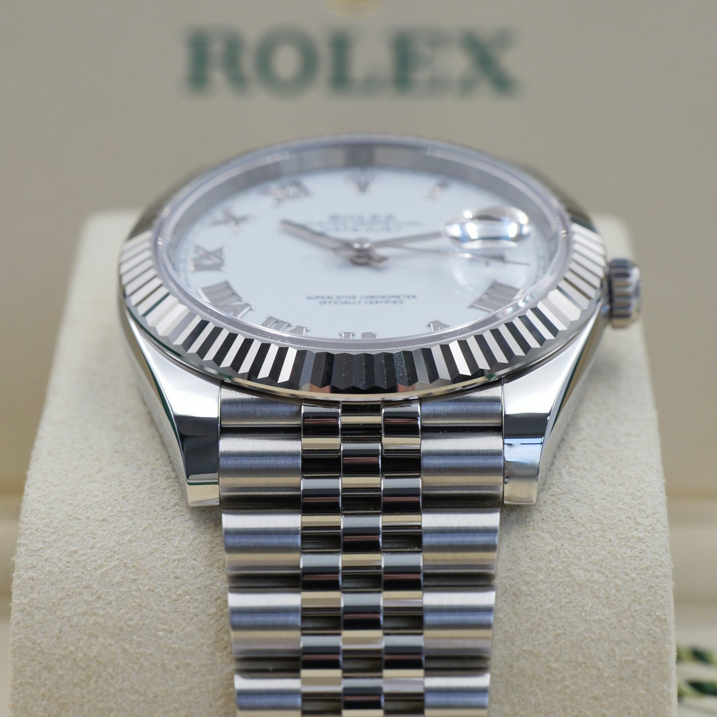 Rolex Datejust 41 White Roman Numeral Dial 126334 - Full Set (2025)
