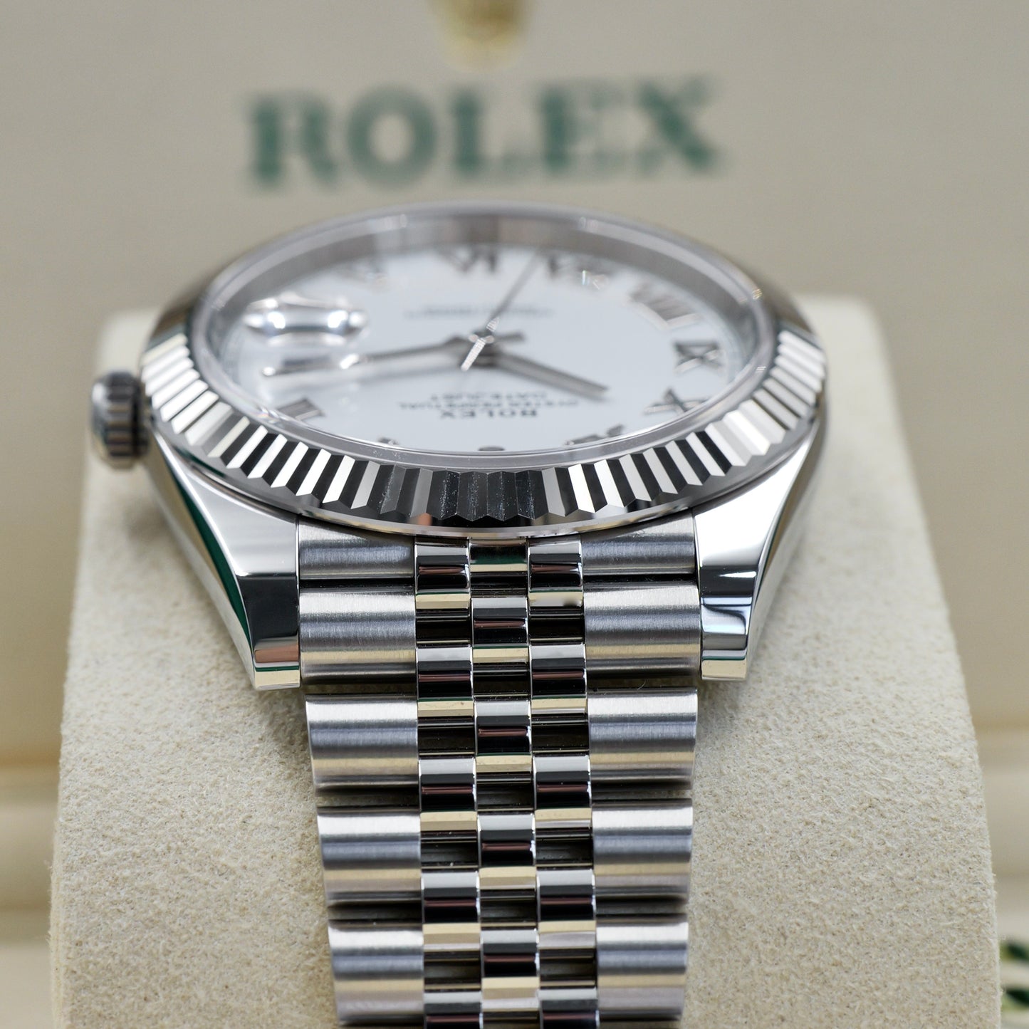 Rolex Datejust 41 White Roman Numeral Dial 126334 - Full Set (2025)