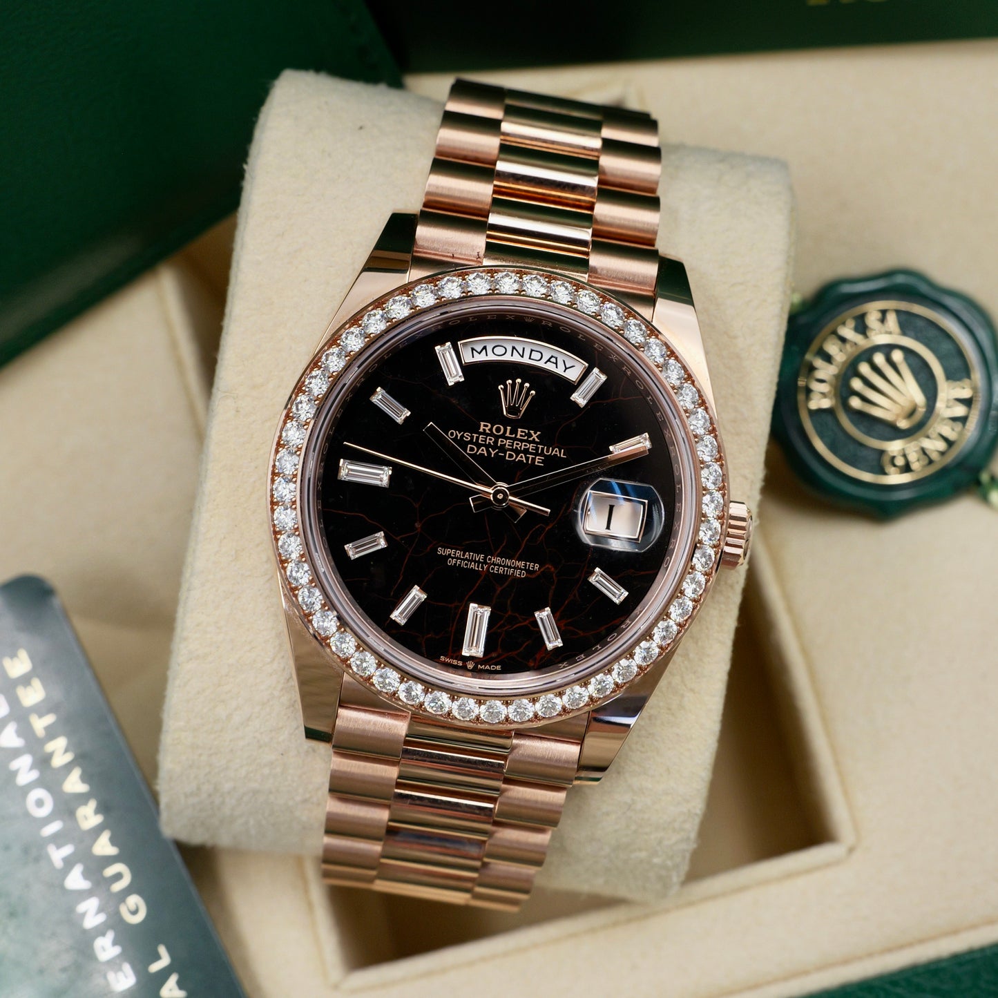 Rolex Day-Date 40 Eisenkiesel RBR 228345RBR - Full Set (2022)