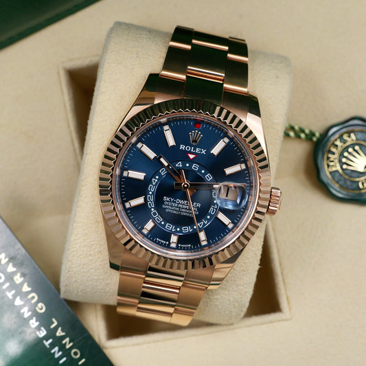 Rolex Sky-Dweller Rose Gold Blue Dial 336935 Full Set 2024