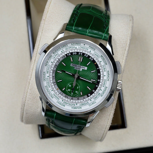 Patek Philippe World Time Chronograph Green 5930P-001 - Full Set (2026)