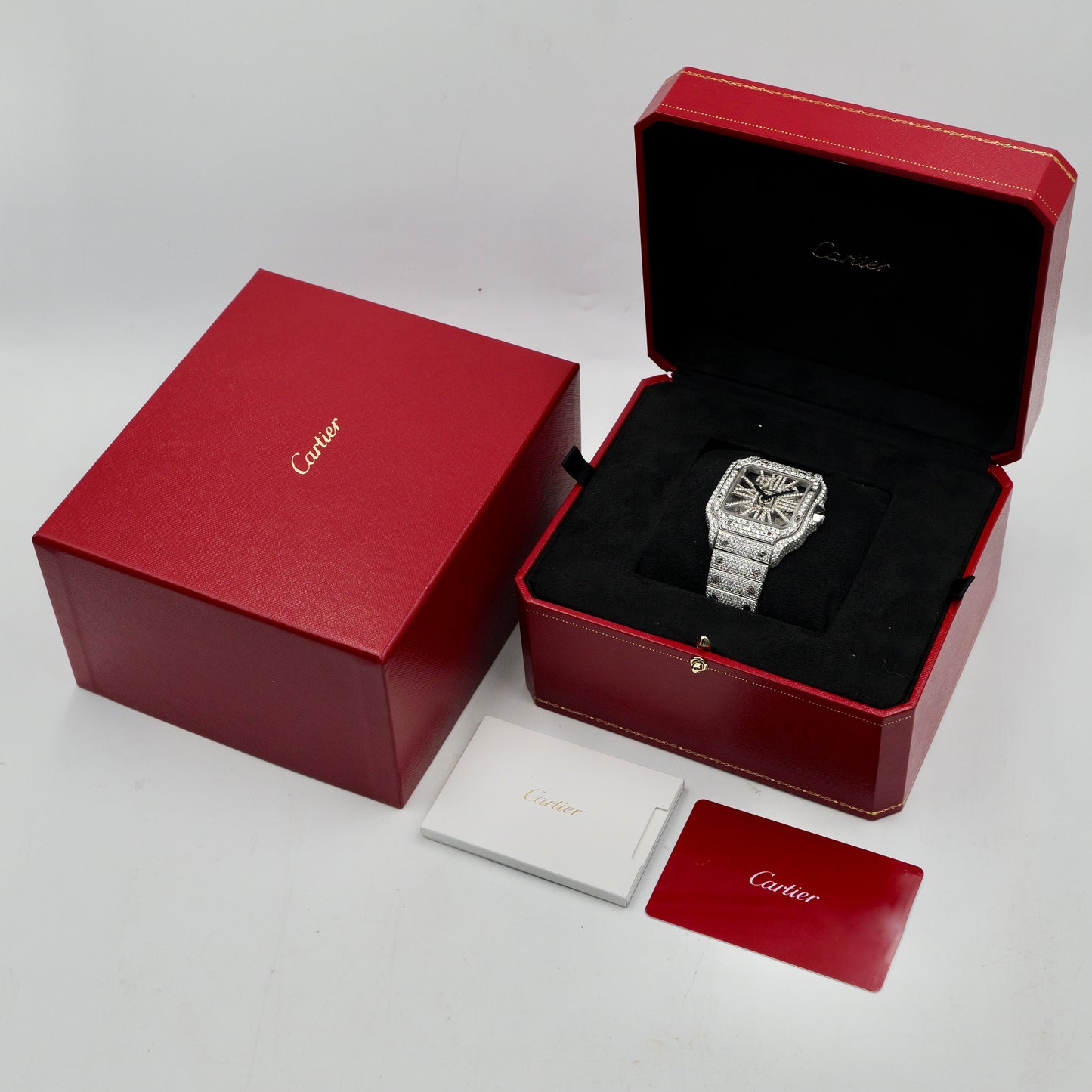 Cartier Santos Bussdown Skeleton Full Set
