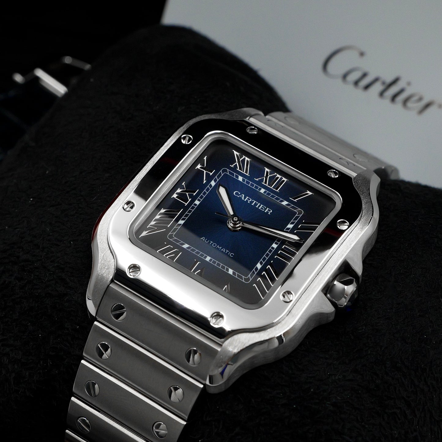 Cartier Santos Medium Blue Dial WSSA0029 - Full Set (2025)