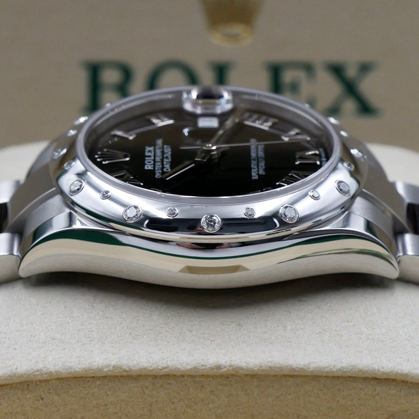 Rolex Datejust 31 Black Dial Domed Diamond Set Bezel 278344RBR - Full Set (2025)