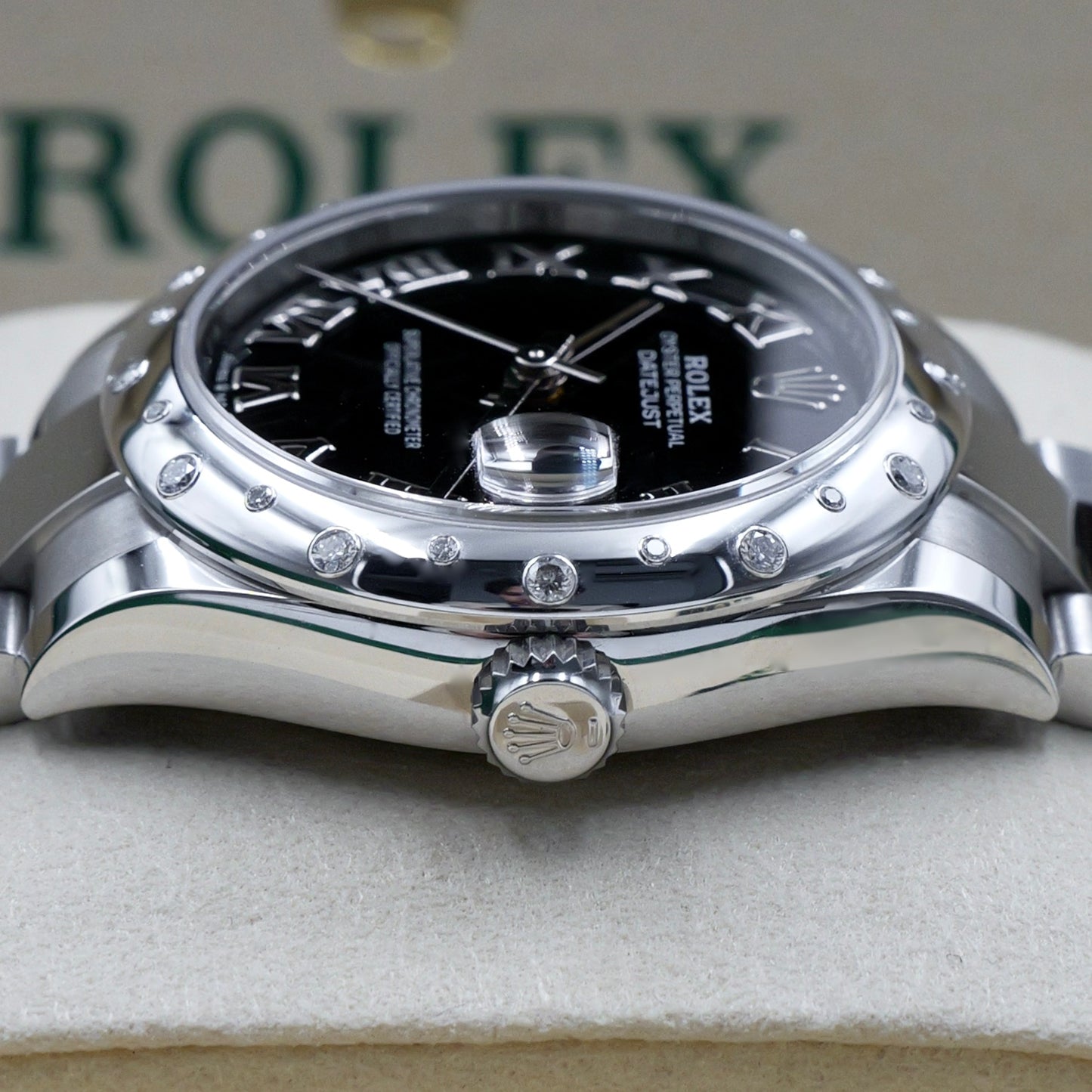 Rolex Datejust 31 Black Dial Domed Diamond Set Bezel 278344RBR - Full Set (2025)