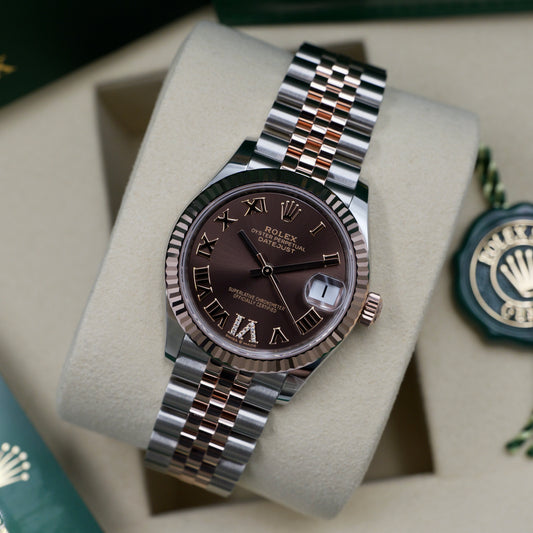 Rolex Datejust 31 Steel and Rose Gold Roman Diamond Dial 278271 - Full Set (2026)