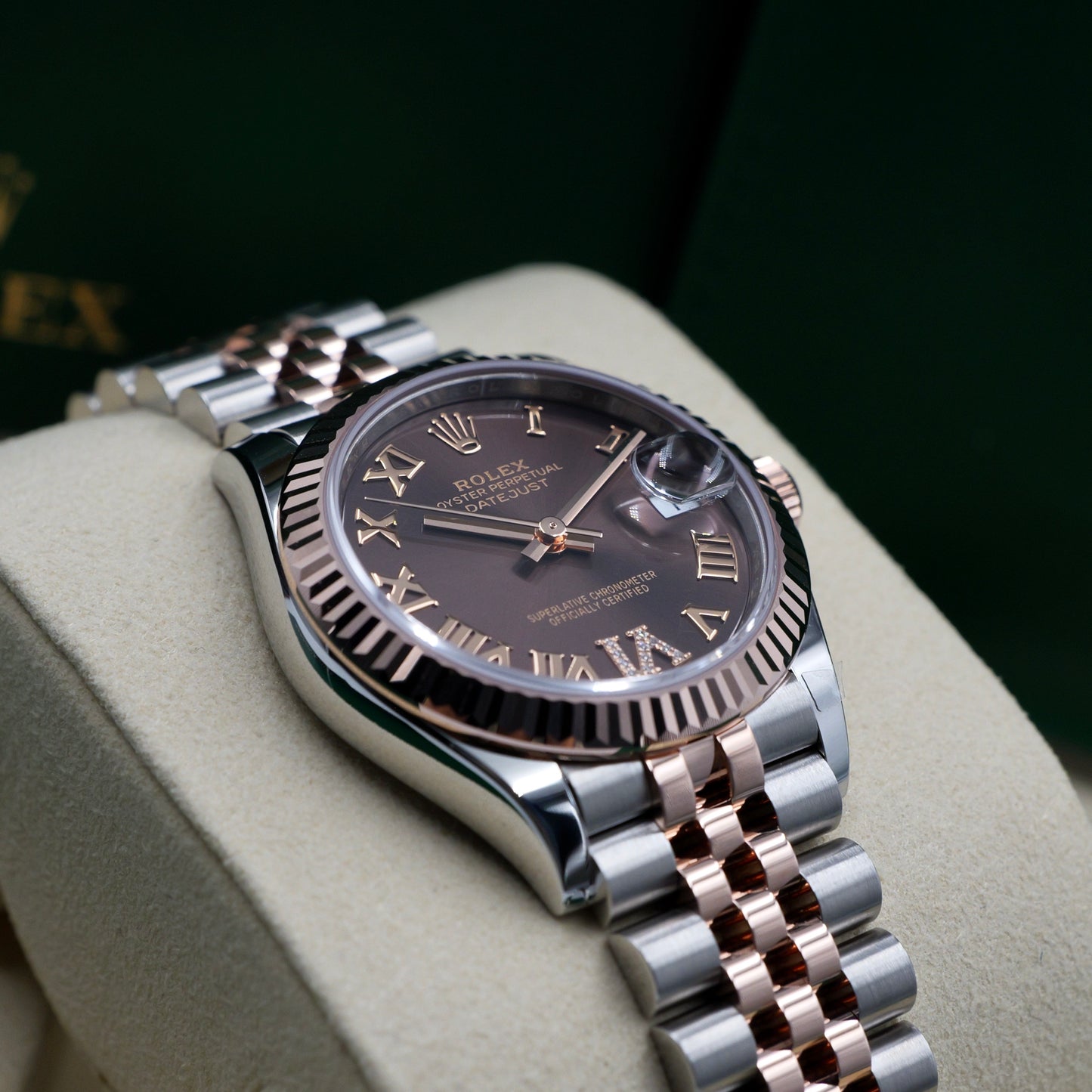 Rolex Datejust 31 Steel and Rose Gold Roman Diamond Dial 278271 - Full Set (2026)