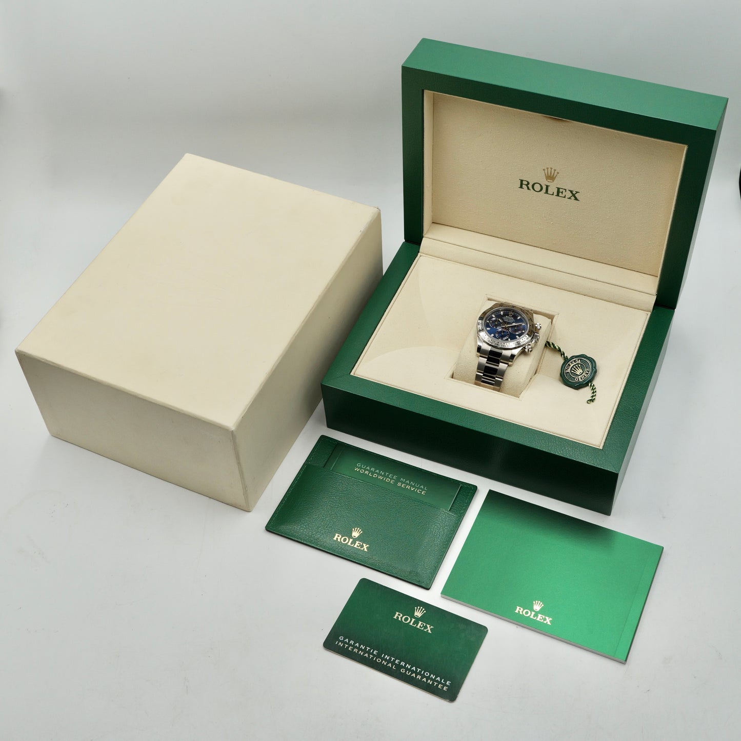 Rolex Daytona Blue Dial White Gold 116509 - Full Set (2019)