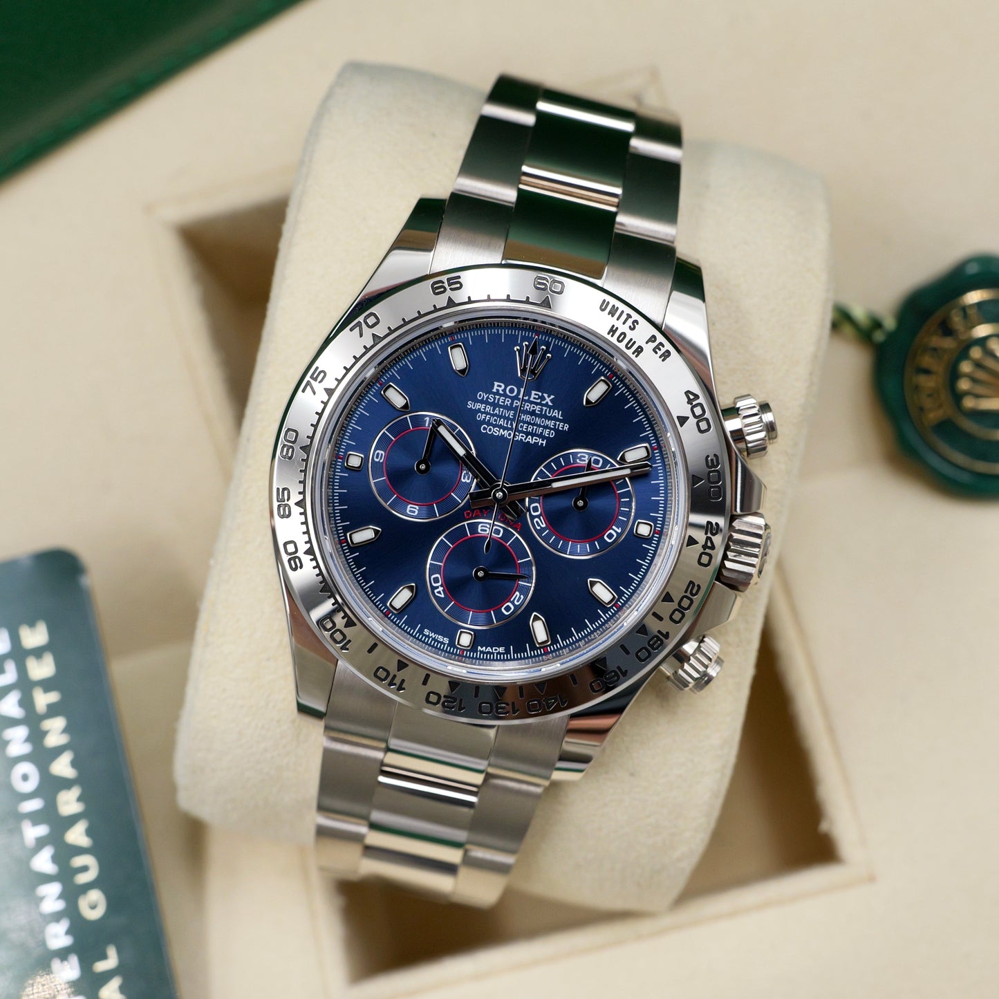 Rolex Daytona Blue Dial White Gold 116509 - Full Set (2019)
