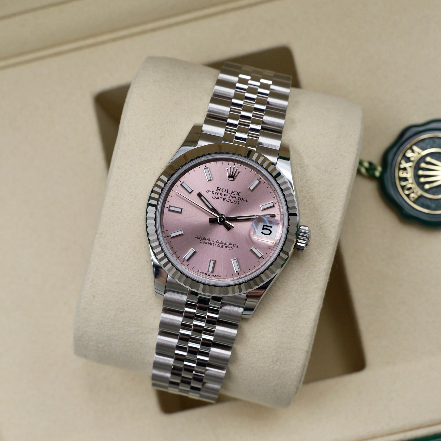 Rolex Datejust 31 Pink Baton Dial 278274 - Full Set (2026)
