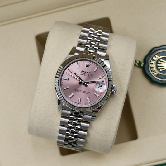 Rolex Datejust 31 Pink Baton Dial 278274 - Full Set (2026)