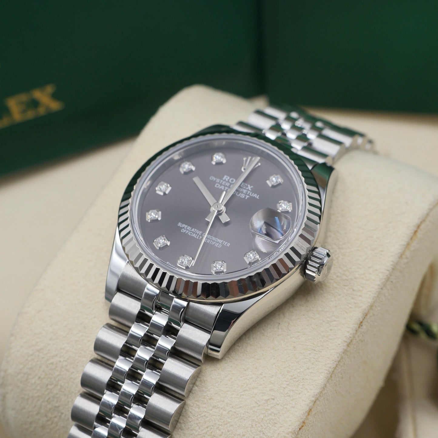 Rolex Datejust 31 Rhodium Diamond Dot Dial 278274 - Full Set (2021)