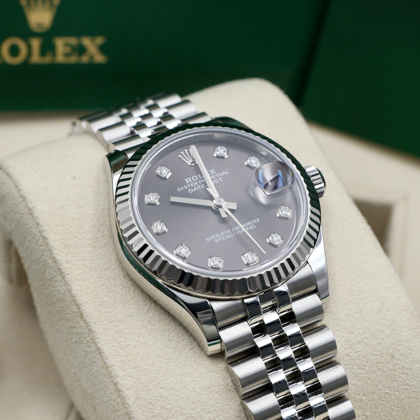 Rolex Datejust 31 Rhodium Diamond Dot Dial 278274 - Full Set (2021)