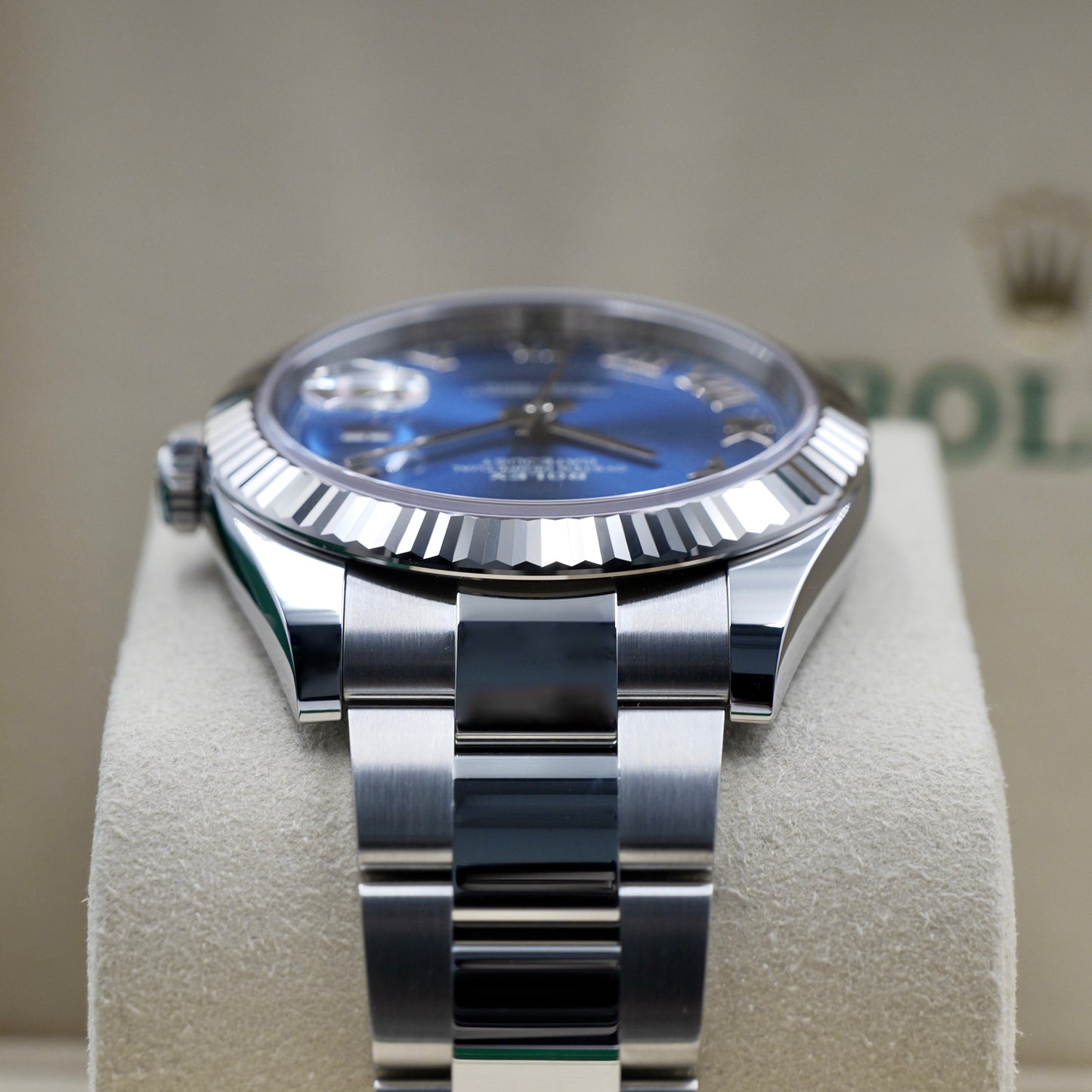 Rolex Datejust 41 Azzurro Blue Dial Fluted Oyster 126334 - Full Set (2025)
