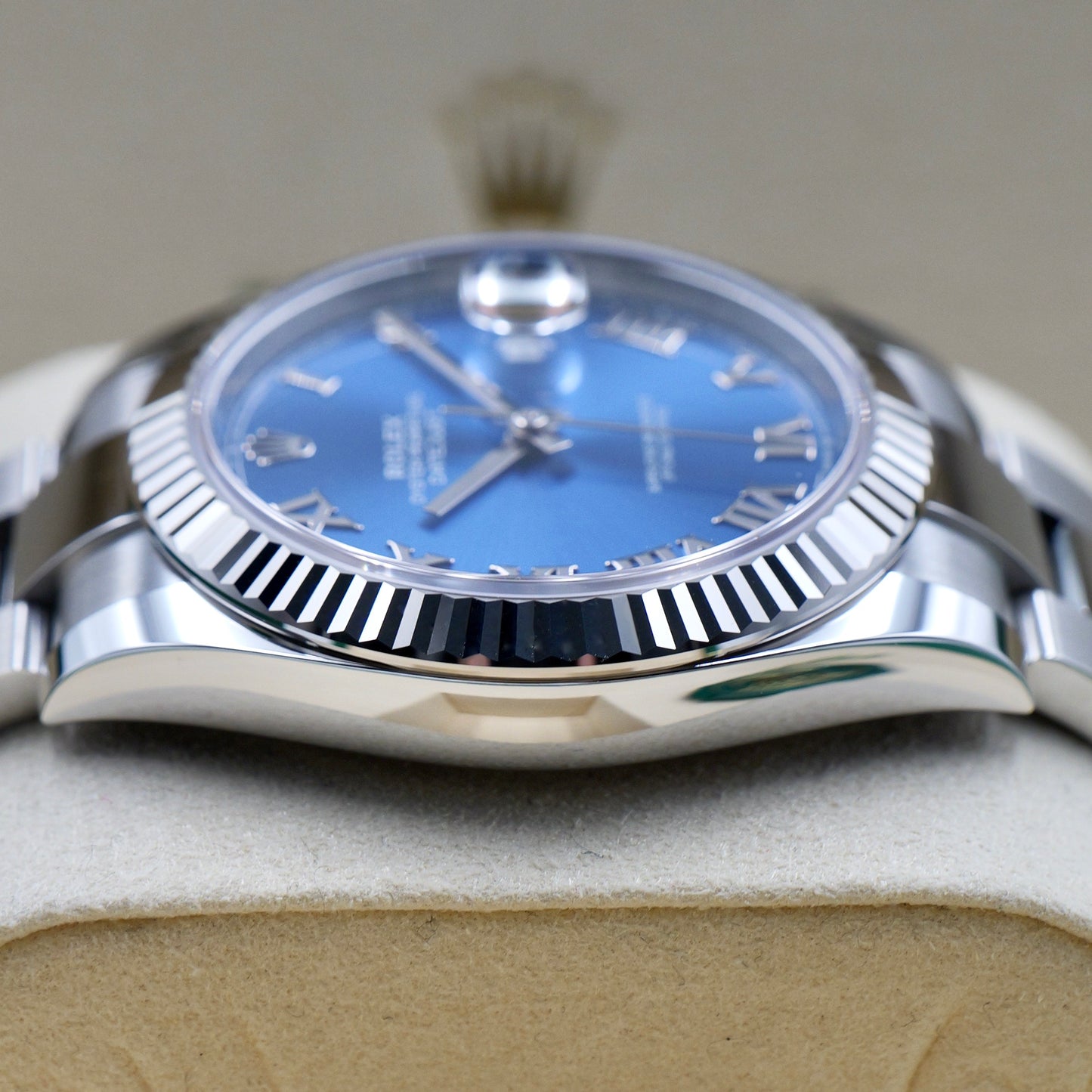Rolex Datejust 41 Azzurro Blue Dial Fluted Oyster 126334 - Full Set (2025)