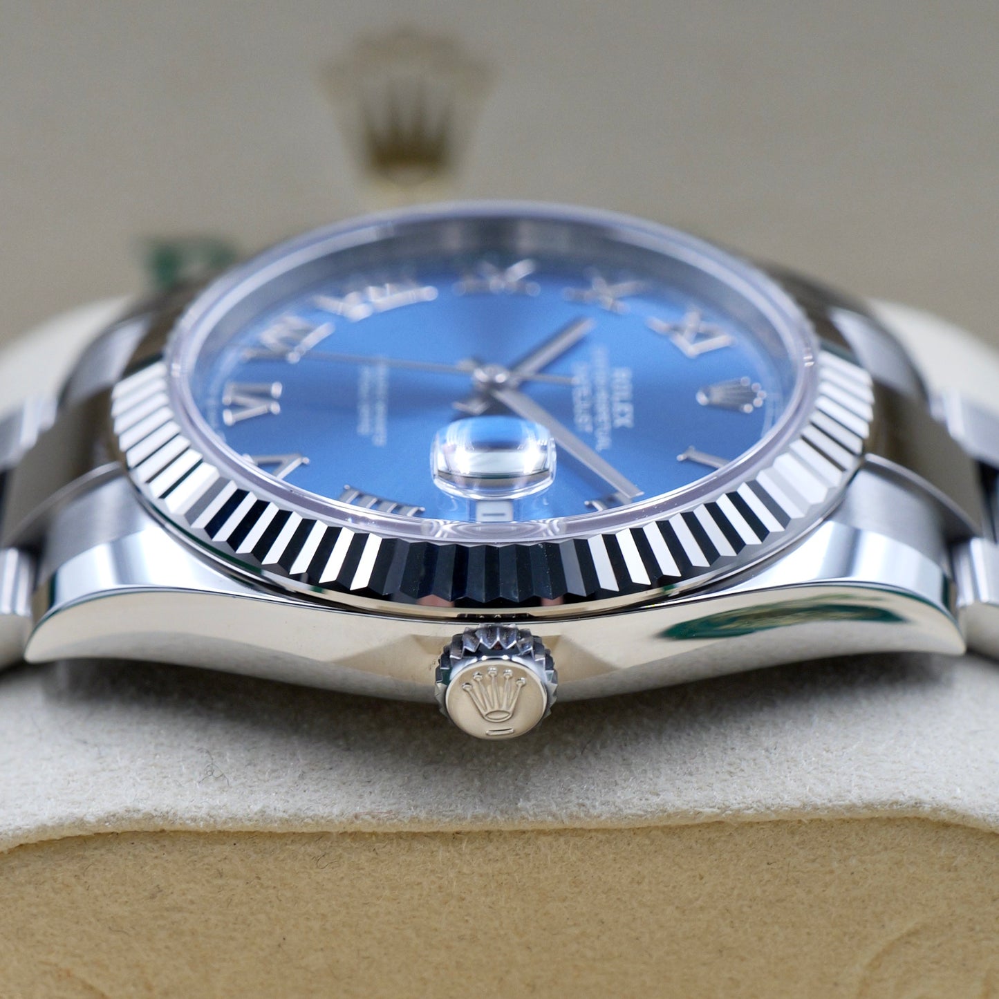Rolex Datejust 41 Azzurro Blue Dial Fluted Oyster 126334 - Full Set (2025)