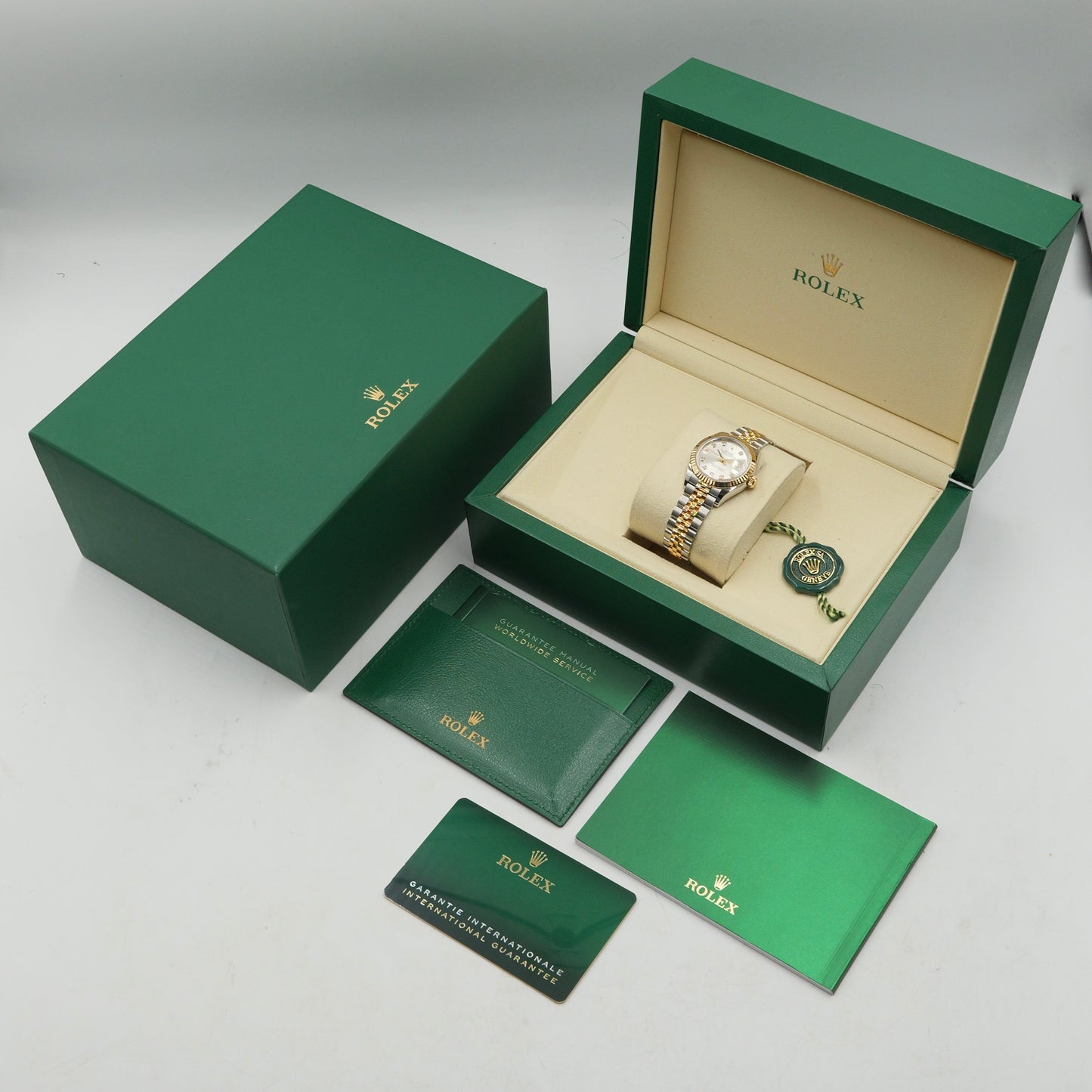 Rolex Lady-Datejust Silver Diamond Dial 279173 - Full Set (2026)