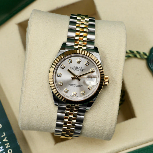 Rolex Lady-Datejust Silver Diamond Dial 279173 - Full Set (2026)