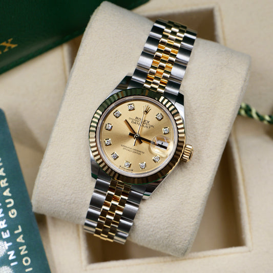 Rolex Lady-Datejust Champagne Diamond Dial 279173 - Full Set (2026)