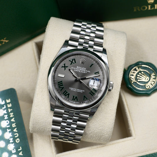 Rolex Datejust 36 Wimbledon Smooth Jubilee 126200 - Full Set (2024)