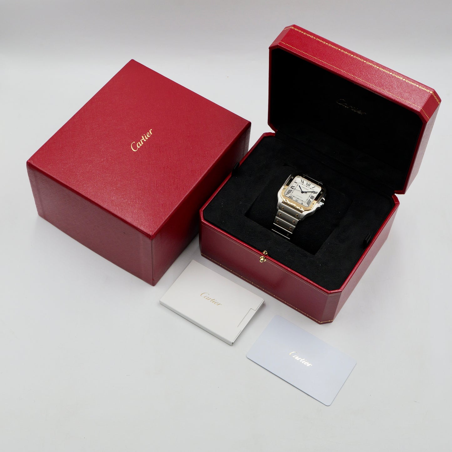 Cartier Santos De Cartier Steel and Yellow Gold W2SA0016 - Full Set (2022)