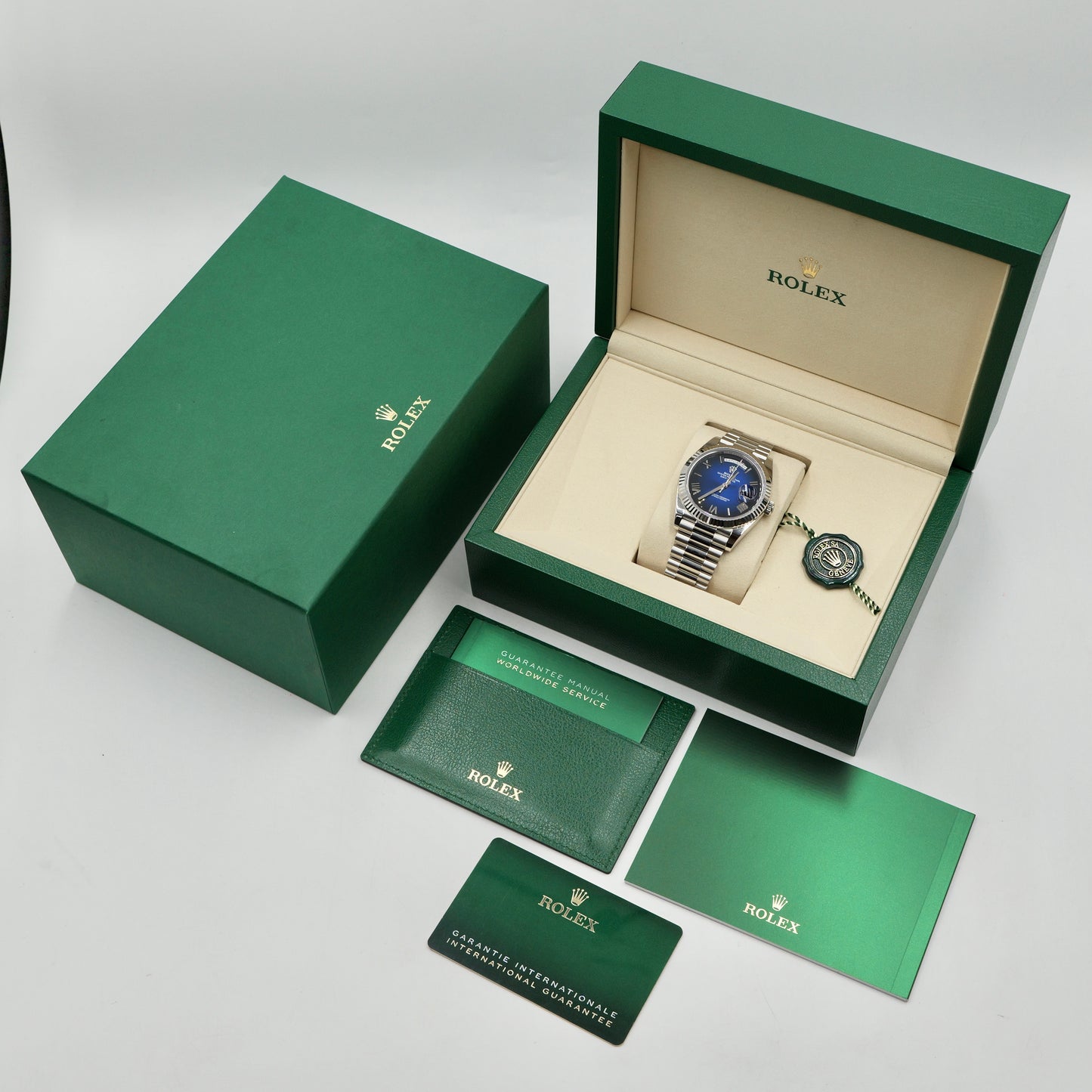 Rolex Day-Date 40 Blue Ombré 228236 - Full Set (2025)
