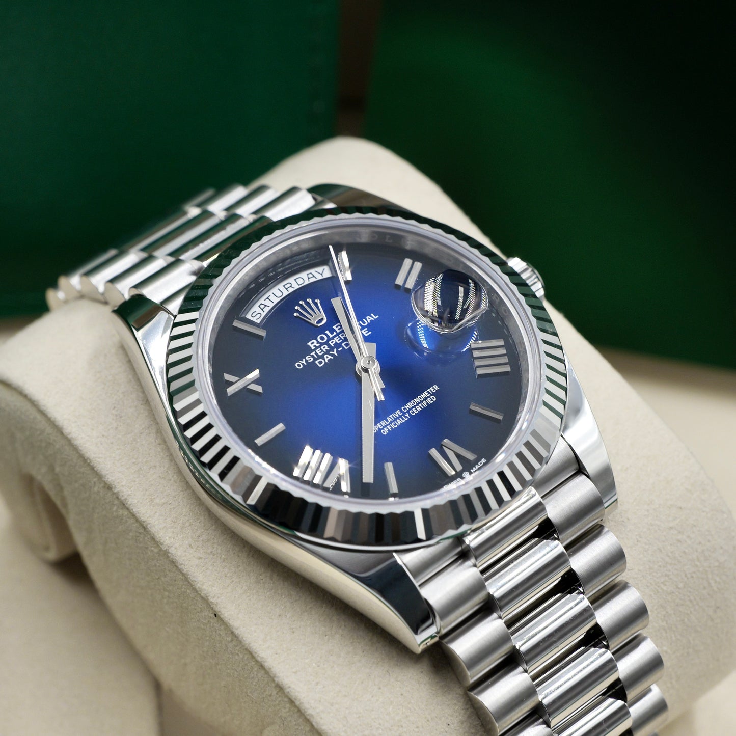 Rolex Day-Date 40 Blue Ombré 228236 - Full Set (2025)