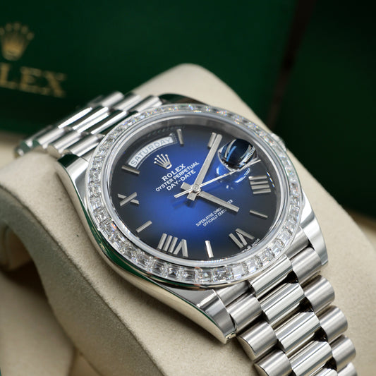 Rolex Day-Date 40 Blue Ombré 228396TBR - Full Set (2025)