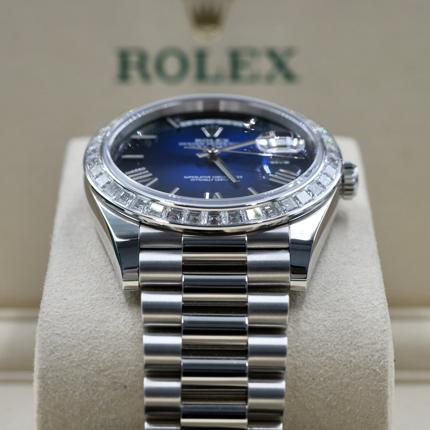 Rolex Day-Date 40 Blue Ombré 228396TBR - Full Set (2025)