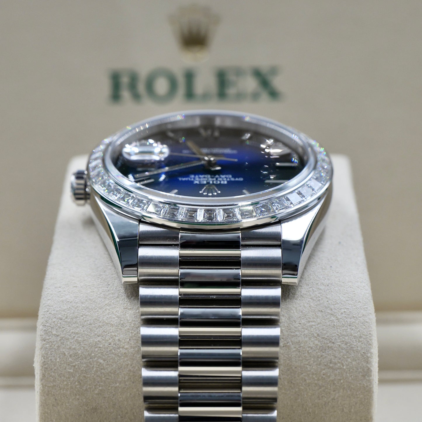 Rolex Day-Date 40 Blue Ombré 228396TBR - Full Set (2025)