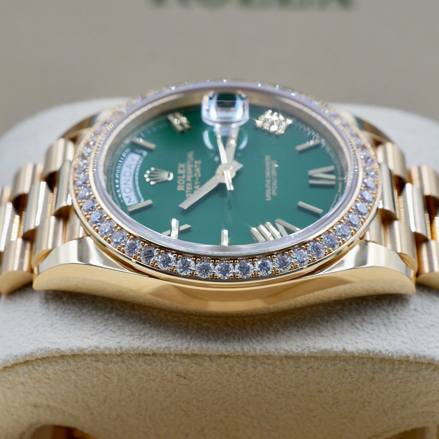 Rolex Day-Date 40 RBR Green Dial 228348RBR - Full Set (2023)