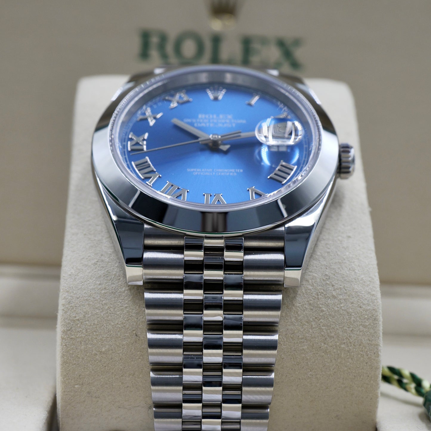 Rolex Datejust 41 Azzurro Blue Smooth Jubilee 126300 - Full Set (2026)