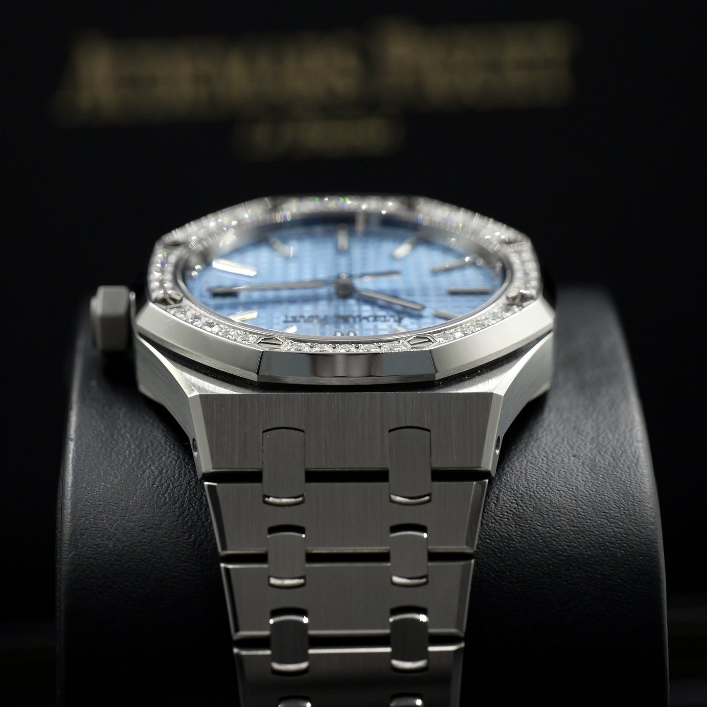 Audemars Piguet Royal Oak Ice Blue Factory Diamond Bezel 15551ST - Full Set (2022)