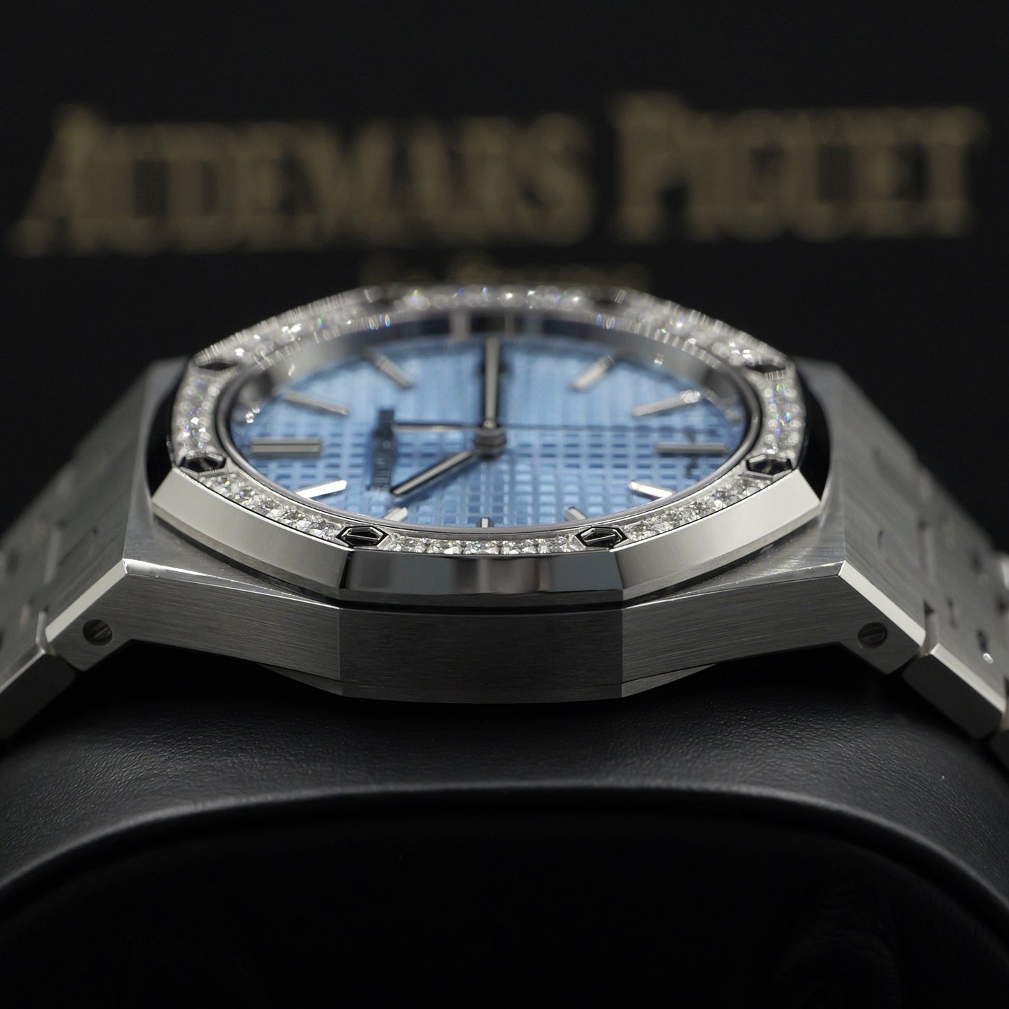Audemars Piguet Royal Oak Ice Blue Factory Diamond Bezel 15551ST - Full Set (2022)